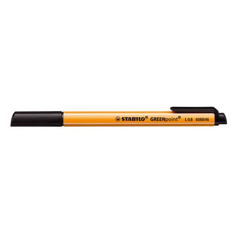Penna con punta in fibra Stabilo GREENpoint 0,8 mm nero 6088/46